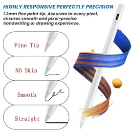 EDIVIA for Lenovo Flex 14 2-in-1 Convertible Laptop Stylus Pen, Stylus Digital Capacitive Pen for Lenovo Flex 14 Convertible Laptop,High Precision Touch-Control and Rechargeable,Dark Black