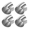 X AUTOHAUX 4 Pcs OD 3 Inch 45 Degree SS304