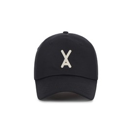 VARZAR VA Applique Over Fit Ball Cap 7 Colors Unisex Hat, Korean Brand, Hat, UV Protection, Deep, Small Face Effect, SNS Topic, Celebrity Wear, Black, 56 to 60 cm