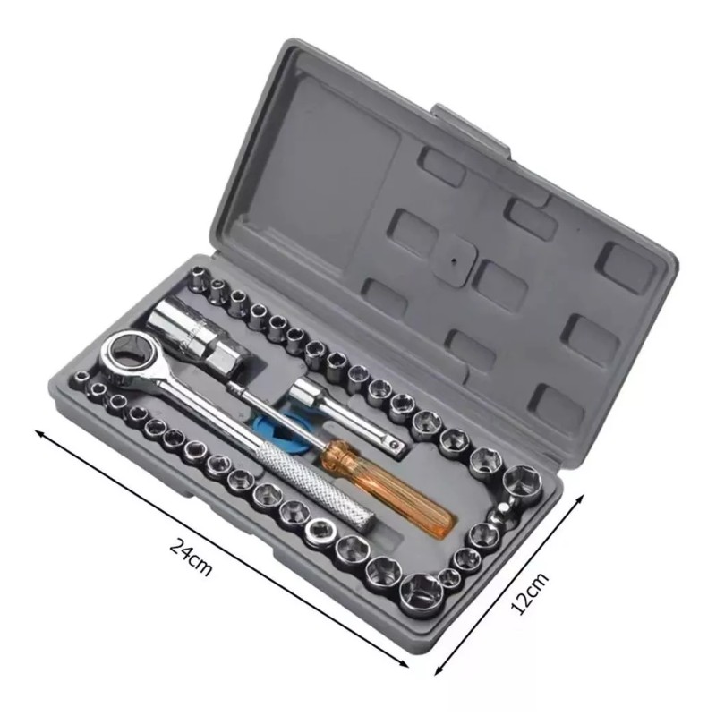 Autrucker Kits De Herramientas De Llave Moto/auto Kit Combinadas 40pzs