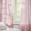 Topick Sheer Curtain with Eyelets, Transparent Curtain, Pack of 2,