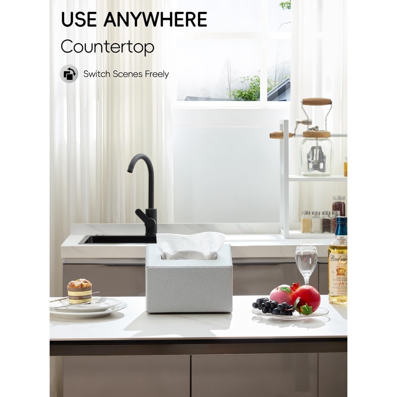 Cloudever Hand Towel Box Cover Holder, No Drill Installation &