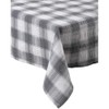 Downview Seersucker Check Cotton Tablecloth 50 x 50 Grey