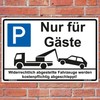 Parking Only for Guests Sign 300 x 200 mm Sturdy