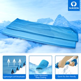 Sukeen [4 Pack Cooling Towel (40"x12"),Ice Towel,Soft Breathable Chilly Towel,Microfiber Towel for Yoga,Sport,Running,Gym,Workout,Camping,Fitness,Workout & More Activities