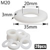 Mbsomnus Pack of 20 Plastic Washers M20-35 mm Nylon Washers