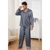 U2SKIIN Mens Silk Pajamas Set, Long Sleeve Satin Pajamas for
