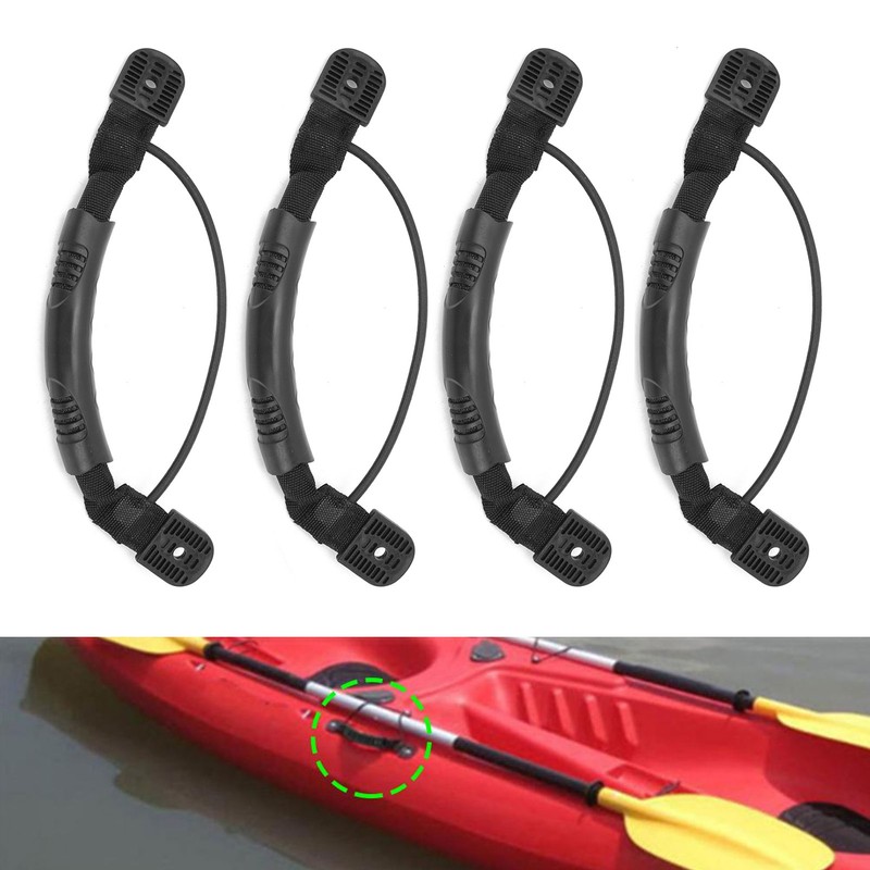 Canoeing Plastic Nylon Webbing Handle with Screw Fixed Button Set