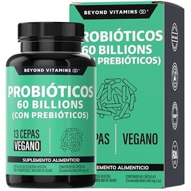 Probioticos 60 Billion UFC  Prebióticos con inulina de agave  13 cepas  Fórmula Completa  Con Tecnología de microencapsulación de 4 capas
