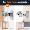 Decobasics 40 Pack Soft Close Cabinet Hinges 1-1/4" Overlay for