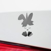 Decal Stickers of Wings (Metallic Silver) (Set of 2) Premium