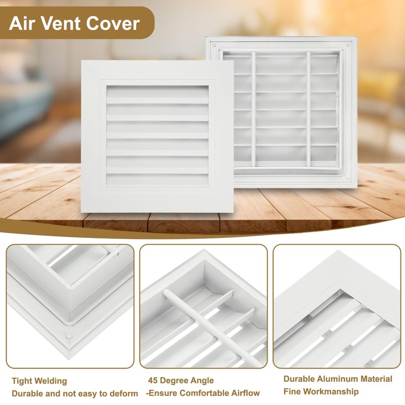 PATIKIL 8" x 8" Aluminum Return Grille, Air Supply Vent