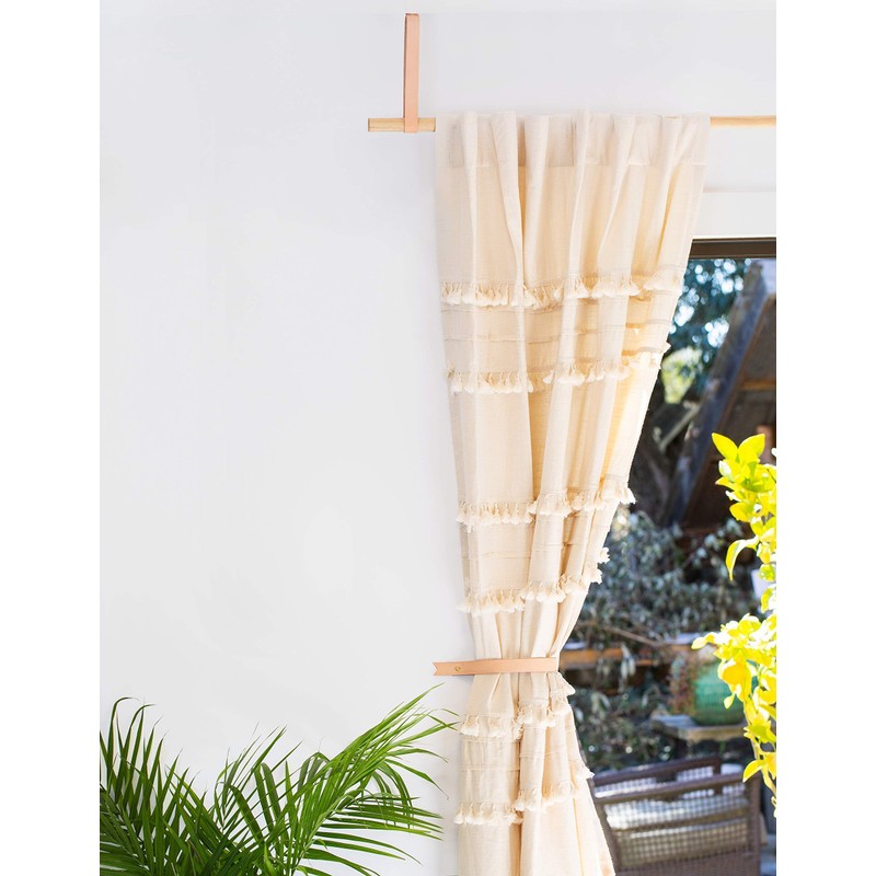 KEYAIIRA - Leather Curtain Tie Back - minimal curtain holdbacks,