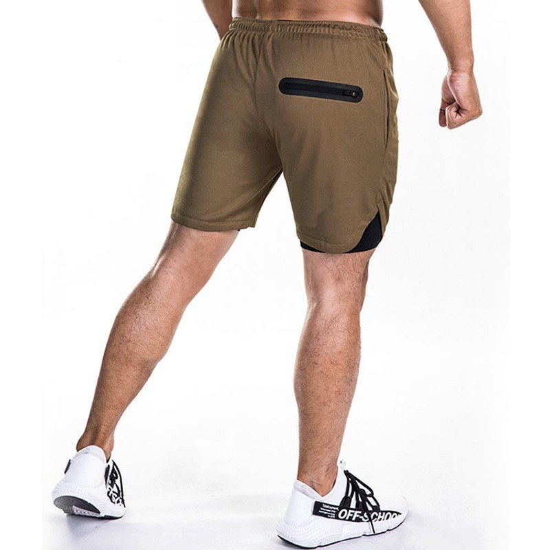 EVERWORTH Pantalones cortos de entrenamiento 2 en 1 para hombre