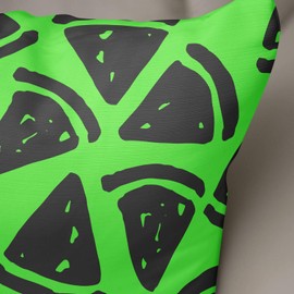 Bonamaison Decorative Cushion Cover Neon Green & Fume, Throw Pillow Covers, Home Decorative Pillowcases for Livingroom, Sofa, Bedroom, Size: 43X43 Cm - Designed and Manufactured in Turkey
