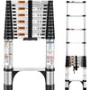 HBTower Telescoping Ladder, 12.5 FT Aluminum Extension Ladder,Heavy Duty 330lbs