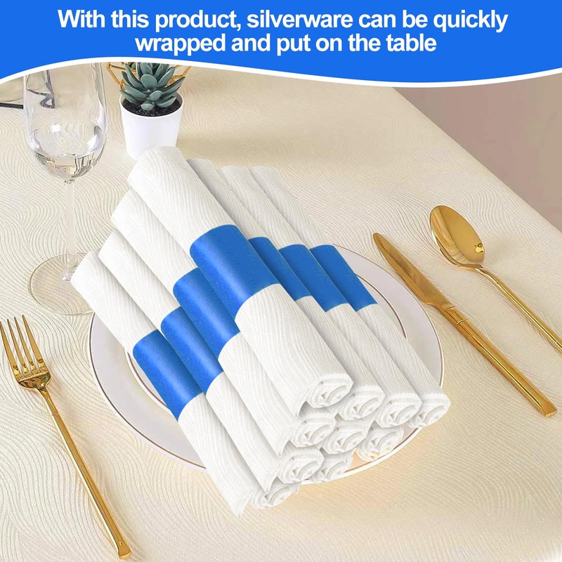 Germiwipe Napkin Band,Paper Napkin Ring Self Adhesive,Silverware Wraps Bands,Pack of
