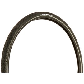 Michelin Protek Front or Rear City Bike Tire for Asphalt and Trails, Tube Type Sealing, Black Sidewall, 700 x 28C