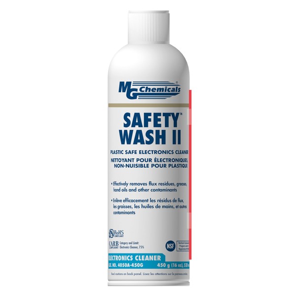 MG Chemicals - 4050A-450G Safety Wash II Electronics Cleaner, 450g Aerosol Can
