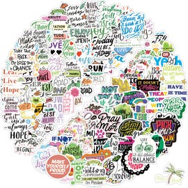 Inspirational Stickers 100 Pcs Motivational Sticker Pack,Stickers for Kids Teen Adults,Waterproof Vinyl Stickers for Water Bottle Laptop Scrapbook Phone Book Skateboard Journal Guitar Cup etc