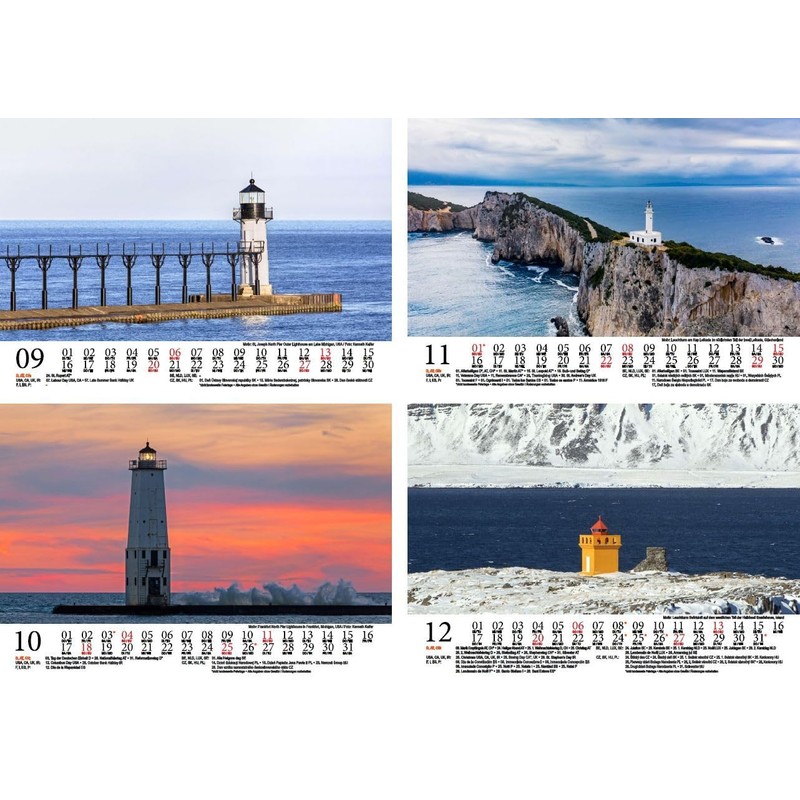 Leuchtturmzauber DIN A5 Desk Calendar Landscape Format for 2026 Coast