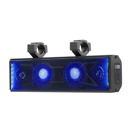 purevox UTV Sound Bar 17 Inch 4-Speaker ATV SoundBar UTV Sound System SXS Speakers Waterproof Bluetooth Connectivity with Multicolor LED Lighting for UTV ATV Golf Cart Marine Boat