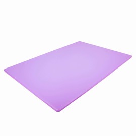 Commercial Purple Plastic Cutting Board NSF, Extra Large, 24 x 18 x 0.5 Inch - Allergen and Allergy Color Coded