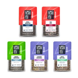 Tiesta Tea - Classic Loose Leaf Tea Gift Box, 5 Pouches, High to No Caffeine, Hot & Iced Tea, Includes English Breakfast, Green, Chai Tea, Lavender & Herbal Tea Bags, Assorted Tea Box
