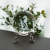 HDCRYSTALGIFTS 60mm(2.4inch) 3D Crystal Decorative Balls 3D Laser Engraved Crystal