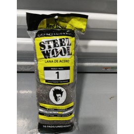 Red Devil 0314 Steel Wool, 1 Medium ,Gray 16 Pads