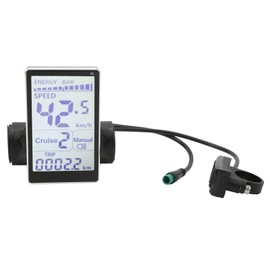 Universal LCD Display 24V-60V - Waterproof M5 Panel for 31.8/22.2 mm Bicycles & E-Scooter - Replacement Computer with ABS Material, #811