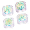 Mikinona 4 Pack of Nail Sequins Manicure Luminous Decor Star