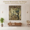 Antique French Tapestry, Renaissance Court Wall Decor 39x56in