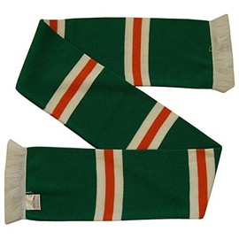 Celtic and Ireland Football Fans Green, White and Tangerine Retro Striped Scarf