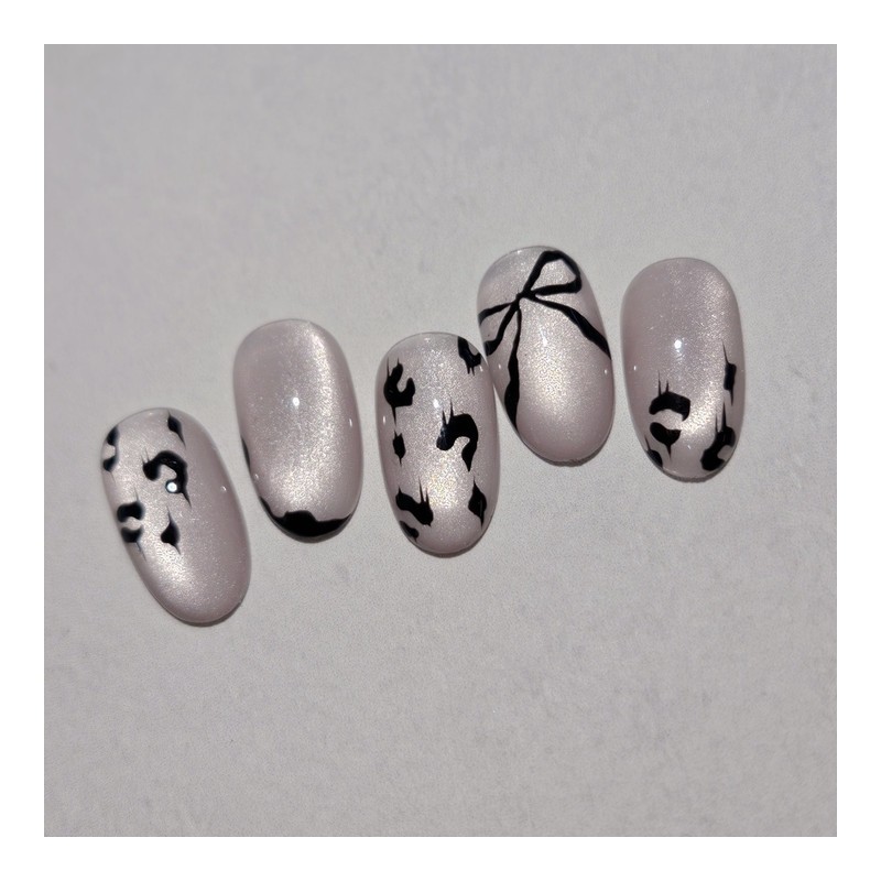 Mobre Leopard Handmade Nail Tip Silky Magnetic Gel Hope Nail
