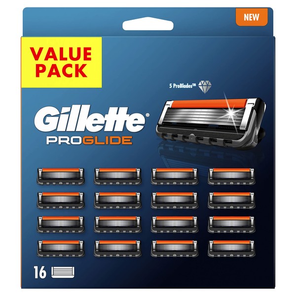Gillette ProGlide Razor Blades, 16 Replacement Blades for Men's Wet Razors with 5 Blades