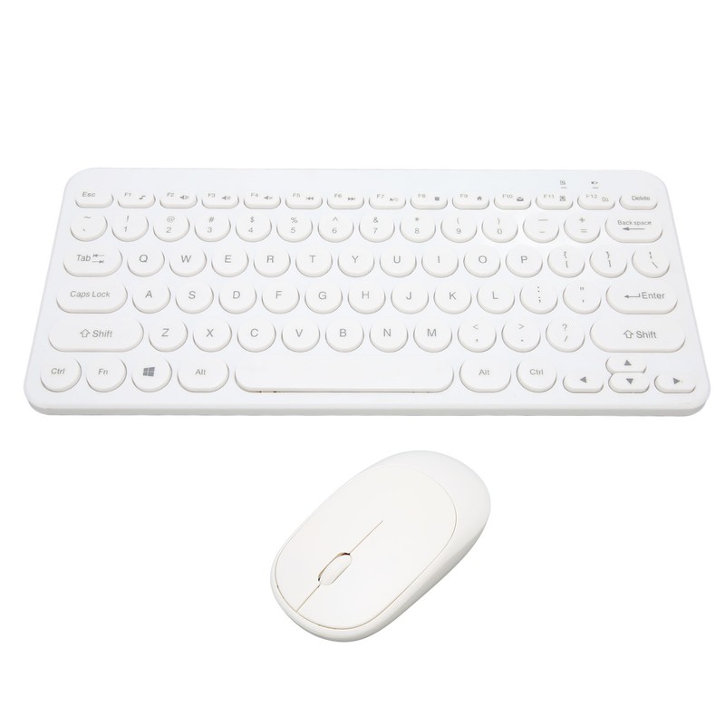 2.4G Wireless Keyboard Mouse Combo 78 Key Retro Round Keycap