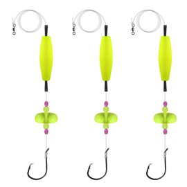 DONGKER Catfish Fishing Leader, Fishing Float, 6/0 8/0 Circle Fishing Hook, Catfish Float Rig with Double Rattle for All Catfish Types
