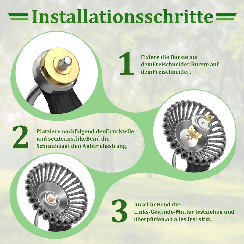 Drvaige Weed Brush for Brush Cutter with 25.4 mm Bore,