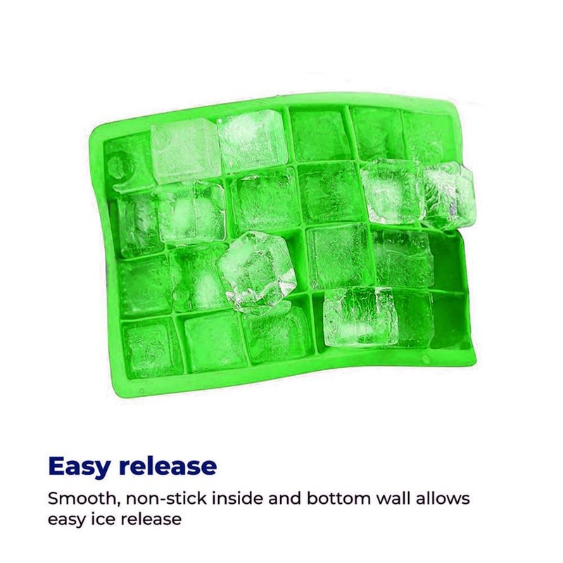 Gadgetime USA 4 Pack Silicone Ice Cube Tray - Large