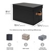 StorageWorks Lidded Storage Bins, Foldable Decorative Boxes, Fabric Basket with