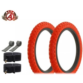 Alta 2 ALTA PERFORMANCE BICYCLE WIRE BEAD 16 x 2.125 RED COMP III BMX TREAD 6PC SET.
