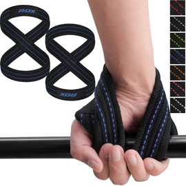 RDX Lifting Straps Strength Training Bodybuilding, Figure 8 Deadlift Weightlifting Wrist Protection Handle, Padded Powerlifting Fitness Weight Lifting Straps, Women Men Deadlift Pull Up Grip