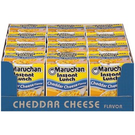 Maruchan Instant Lunch Cheddar Cheese, Ramen Noodle Soup, Microwaveable Meal, 2.25 Oz, 12 Count