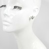Fashion Jewelry E0640 Dainty Silver Tone Cubic Zirconia CZ Honey