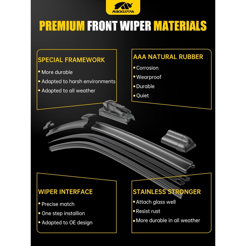 MIKKUPPA 20"/20"/12"/11" Windshield Wiper Blades - Replacement for 2008-2012 Ford