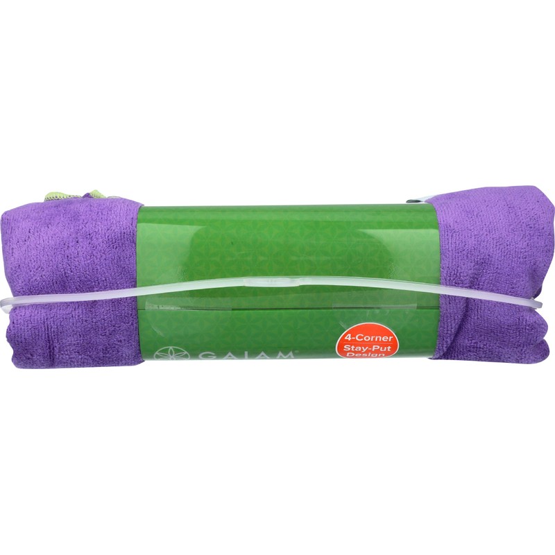 Gaiam Stay Put Yoga Towel Mat Size (Fits Over Standard