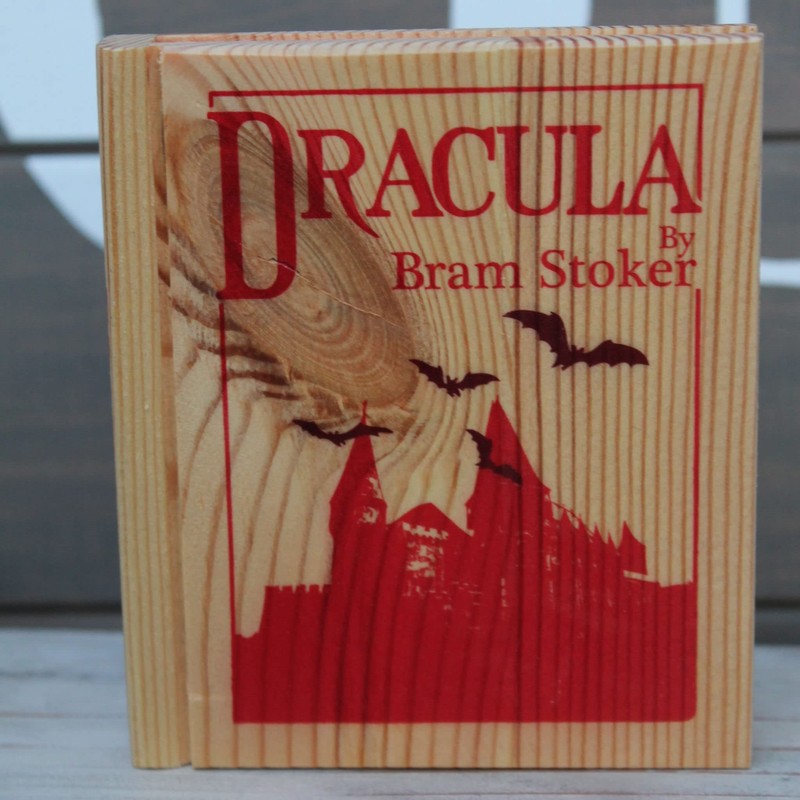 Classic SciFi 6pc Solid Wood Book Coaster Set