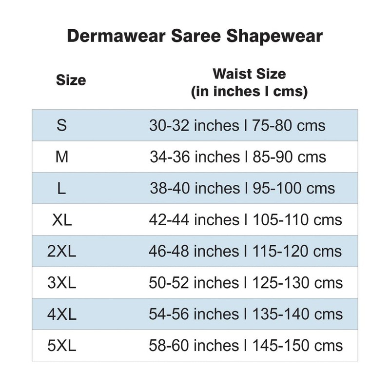 dermawear Women's Blended Fabric Saree Shapewear (Red; Medium)