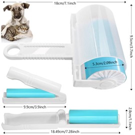 Voarge 2PCS Reusable Lint Roller, Sticky Lint Roller Brush Handheld Set for Dog Cat Hairs, Couch, Clothes, Carpets, Carseats, Furniture, Rugs, Stairs, bedding and Sofa